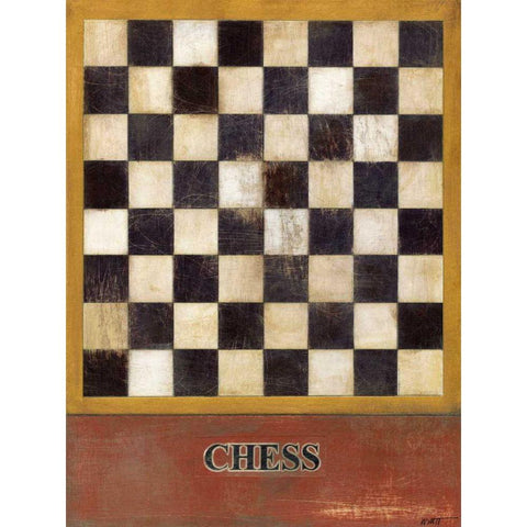 Chess White Modern Wood Framed Art Print by Wyatt Jr., Norman