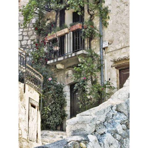 Cobbled Walkway IV Black Modern Wood Framed Art Print with Double Matting by Perry, Rachel