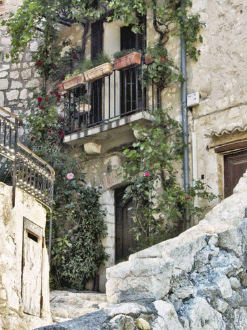 Cobbled Walkway IV Black Ornate Wood Framed Art Print with Double Matting by Perry, Rachel