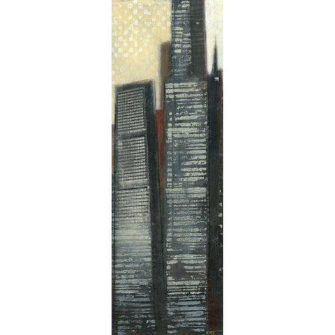 Urban Landscape II White Modern Wood Framed Art Print by Wyatt Jr., Norman