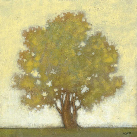 Spring Morning White Modern Wood Framed Art Print with Double Matting by Wyatt Jr., Norman