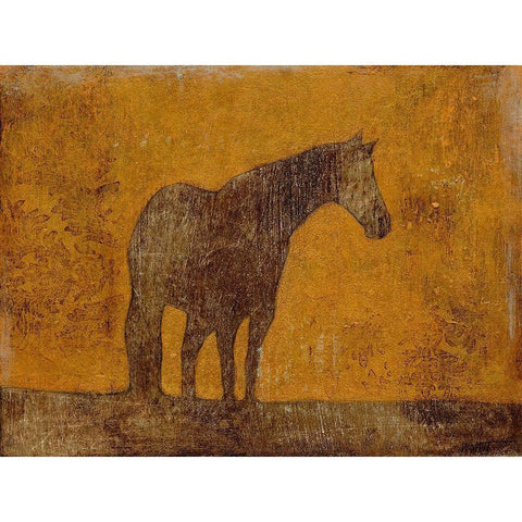 Custom Oxidized Horse I (A) Black Modern Wood Framed Art Print with Double Matting by Wyatt Jr., Norman