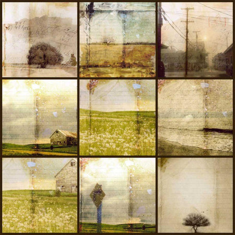 The Underlayers of My Town Black Modern Wood Framed Art Print by Blixt, Ingrid