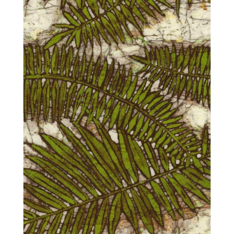 Batik Frond I Black Modern Wood Framed Art Print by Davis, Andrea