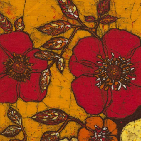 Fire Bloom II White Modern Wood Framed Art Print with Double Matting by Davis, Andrea