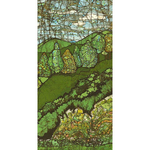 Green Landscape II Black Modern Wood Framed Art Print by Davis, Andrea
