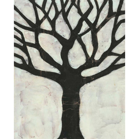 Batik Arbor I Black Modern Wood Framed Art Print by Davis, Andrea