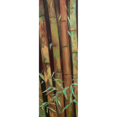 Bamboo Finale I Black Modern Wood Framed Art Print with Double Matting by Wilkins, Suzanne