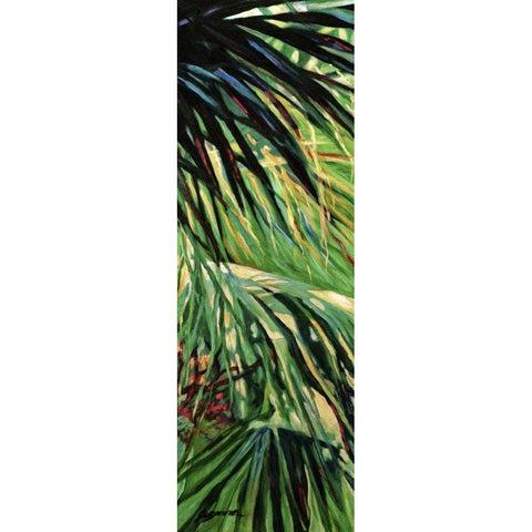Just Fronds Black Modern Wood Framed Art Print by Wilkins, Suzanne