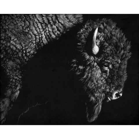 Enduring II Black Modern Wood Framed Art Print with Double Matting by Chapman, Julie T.