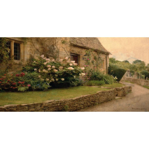 English Cottage I Gold Ornate Wood Framed Art Print with Double Matting by Lawrence, Terry Katherine