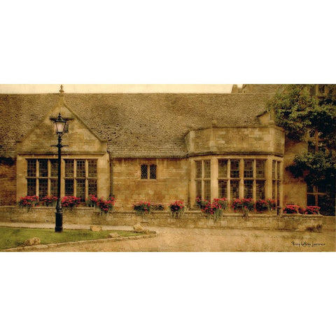 English Cottage II Gold Ornate Wood Framed Art Print with Double Matting by Lawrence, Terry Katherine