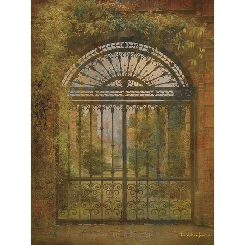 English Countryside V Gold Ornate Wood Framed Art Print with Double Matting by Lawrence, Terry Katherine