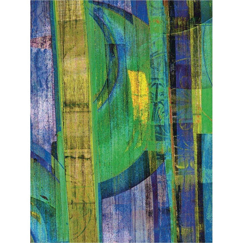 Blue on Blue II Black Modern Wood Framed Art Print by Mountain, Ricki