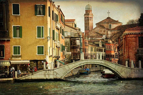 Hotel Gardena I Black Ornate Wood Framed Art Print with Double Matting by Head, Danny