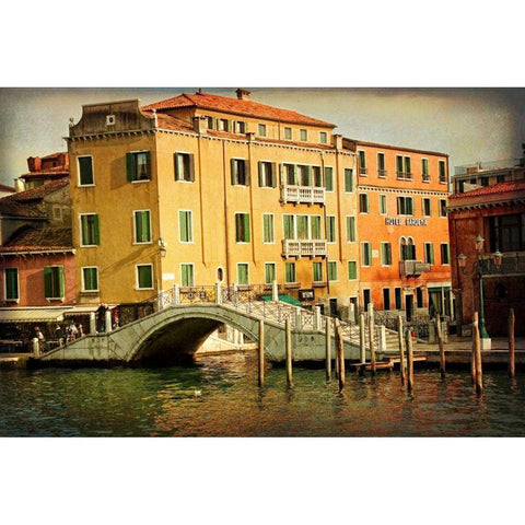 Hotel Gardena II Black Modern Wood Framed Art Print with Double Matting by Head, Danny