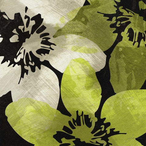 Bloomer Tiles V White Modern Wood Framed Art Print with Double Matting by Burghardt, James