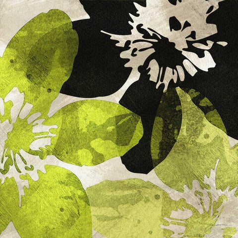 Bloomer Tiles VI Black Modern Wood Framed Art Print by Burghardt, James