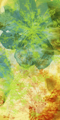 Teal and Silhouettes II Black Ornate Wood Framed Art Print with Double Matting by Mountain, Ricki