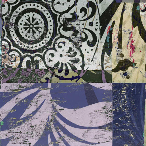 Swhirl II Gold Ornate Wood Framed Art Print with Double Matting by Mountain, Ricki