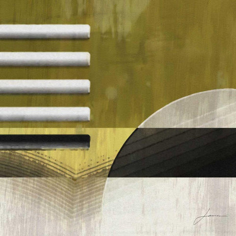 Quartet Tiles I Black Modern Wood Framed Art Print with Double Matting by Burghardt, James