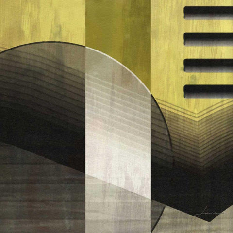 Quartet Tiles IV Black Modern Wood Framed Art Print by Burghardt, James