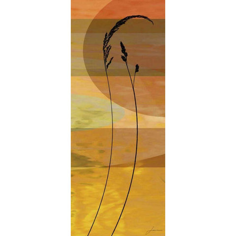 Sunset Duet III Gold Ornate Wood Framed Art Print with Double Matting by Burghardt, James