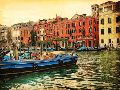 Venice in Light III White Modern Wood Framed Art Print with Double Matting by Head, Danny