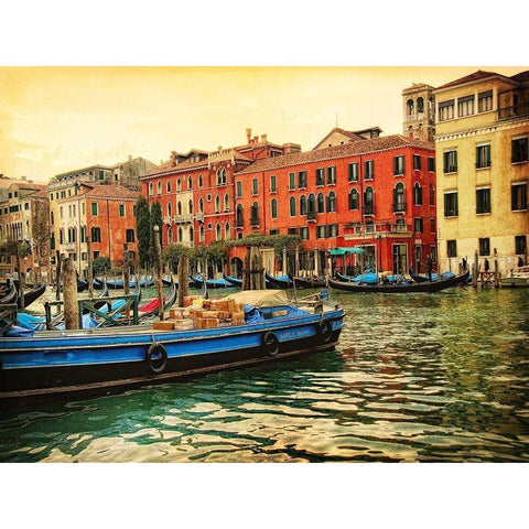 Venice in Light III Gold Ornate Wood Framed Art Print with Double Matting by Head, Danny