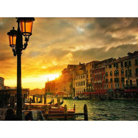 Venice in Light IV Black Modern Wood Framed Art Print by Head, Danny
