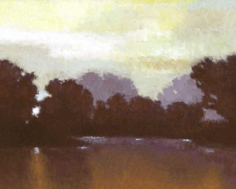 Golden Pond I Black Ornate Wood Framed Art Print with Double Matting by Wyatt Jr., Norman