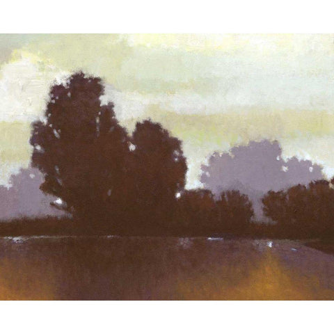 Golden Pond II Black Modern Wood Framed Art Print with Double Matting by Wyatt Jr., Norman