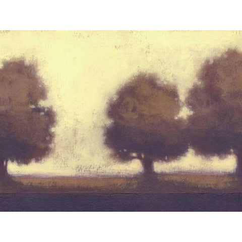 Calm Meadow I White Modern Wood Framed Art Print by Wyatt Jr., Norman