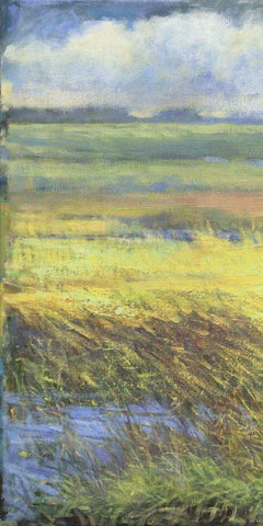 Shimmering Marsh I Black Ornate Wood Framed Art Print with Double Matting by Thomas, H.