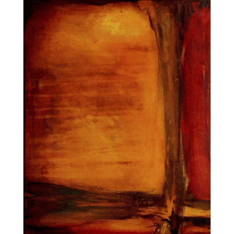 Red Dawn I White Modern Wood Framed Art Print by Ashley, Erin