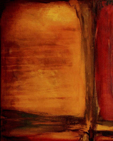 Red Dawn I White Modern Wood Framed Art Print with Double Matting by Ashley, Erin