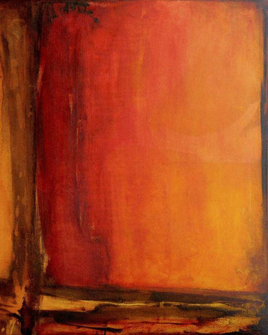 Red Dawn II White Modern Wood Framed Art Print with Double Matting by Ashley, Erin