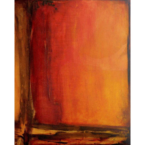 Red Dawn II White Modern Wood Framed Art Print by Ashley, Erin