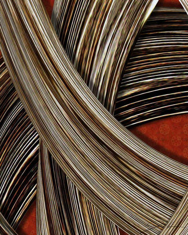 Tangle Tile I Black Ornate Wood Framed Art Print with Double Matting by Higby, Jason