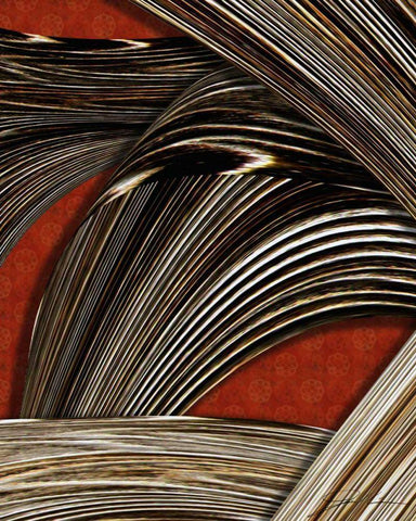 Tangle Tile II Black Ornate Wood Framed Art Print with Double Matting by Higby, Jason