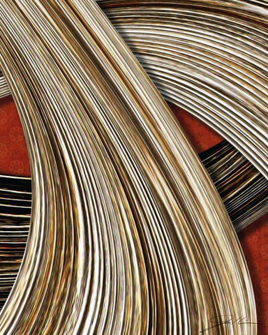 Tangle Tile III White Modern Wood Framed Art Print with Double Matting by Higby, Jason