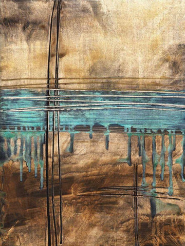 Expanse I White Modern Wood Framed Art Print with Double Matting by Higby, Jason