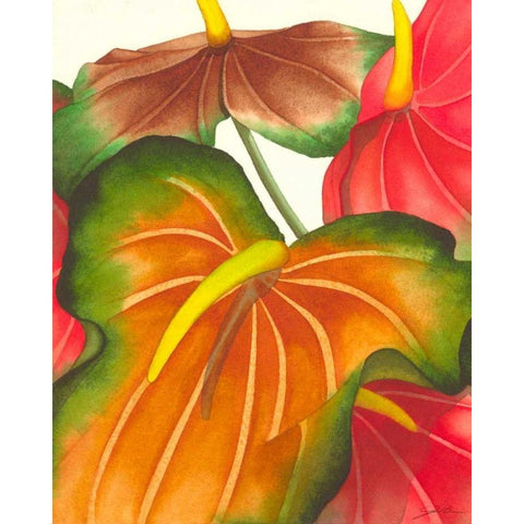 Anthuria I White Modern Wood Framed Art Print by Higby, Jason