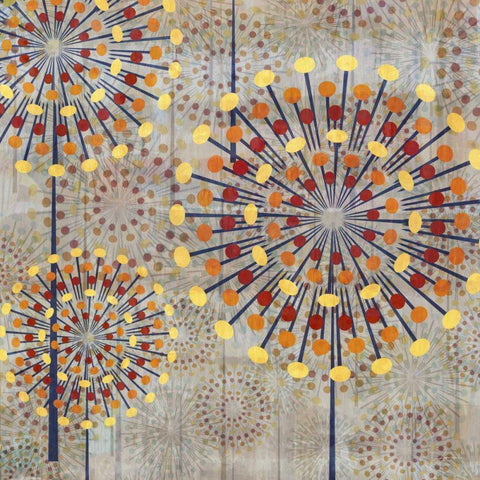 Scatter I Black Ornate Wood Framed Art Print with Double Matting by Burghardt, James