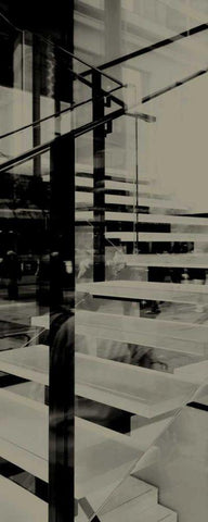 City View III Black Ornate Wood Framed Art Print with Double Matting by Ling, Tang