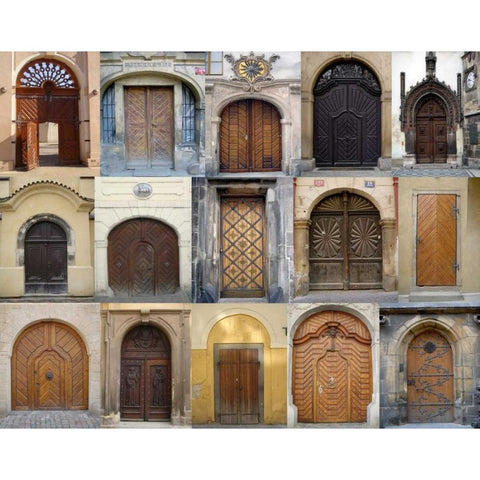 Doors II White Modern Wood Framed Art Print by Christensen, Jim