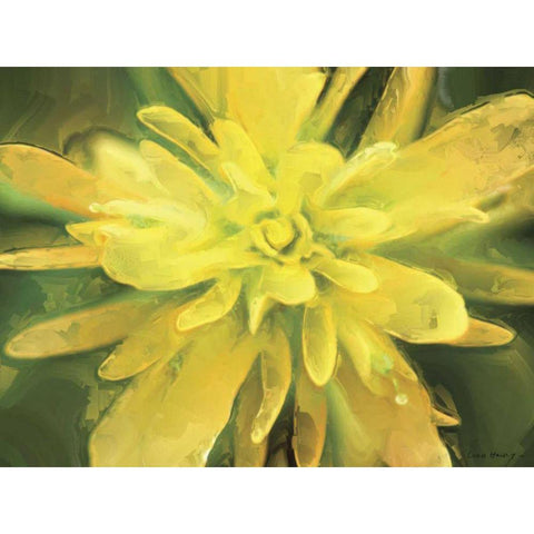 Painterly Flower VII Gold Ornate Wood Framed Art Print with Double Matting by Henry, Lola