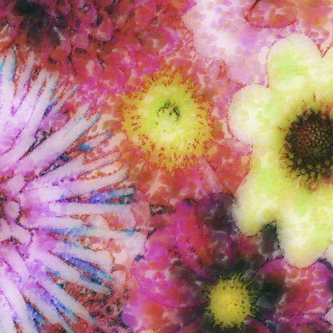 Floral Reef III Gold Ornate Wood Framed Art Print with Double Matting by Burghardt, James