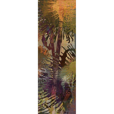 Thistle Panel II Black Modern Wood Framed Art Print with Double Matting by Burghardt, James