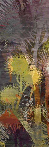 Thistle Panel III White Modern Wood Framed Art Print with Double Matting by Burghardt, James
